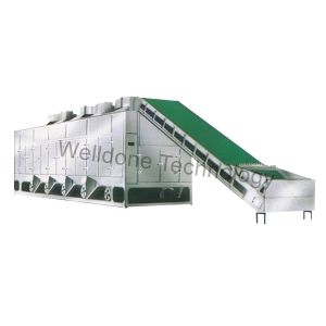 Continuous Conveyor Belt Dryer Diesel Heating Touch Screen Control