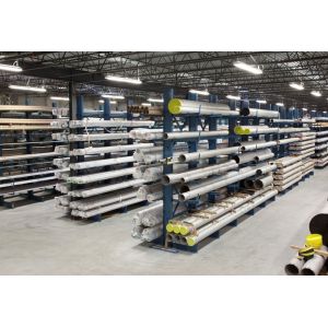 PVC Pipe Storage Steel Cantilever Sheet Metal Rack , Cantilever Arm Rack For