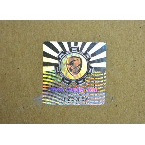 Hologram sticker with scratch layer printing for security use