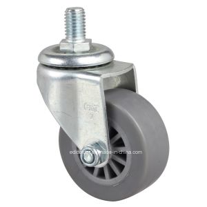 China Grey Color Zinc Plated 2 Threaded Swivel TPE Caster 2632-53 for Caster Application on sale