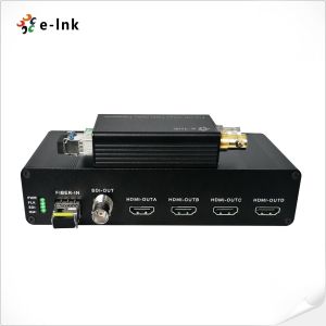 3G-SDI Video Over Fiber Optic Extender Converter With 4Ch HDMI Video Output