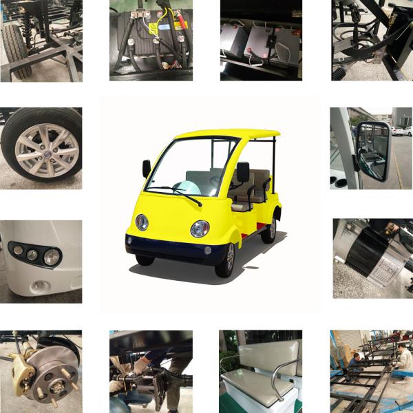 Unique 4 Seats Electric Sightseeing Car / Electric Shuttle Bus Battery Powered