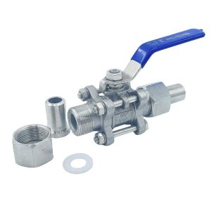 China Q21F Stainless Steel Three-Piece Ball Valve with Full Bore Function and Competitive on sale