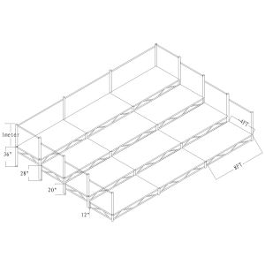Toughened Glass Movable Stage Platform / Temporary Stage Platforms
