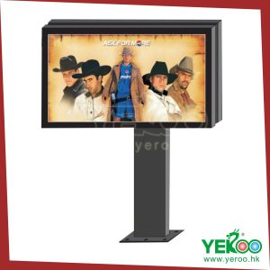 Double sided galvanized plate rotating advertising billboard