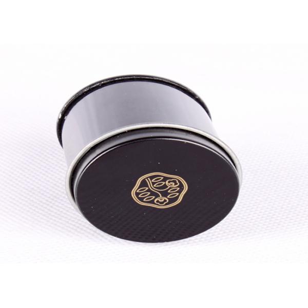 Black Round Mini Tin Box Tea Packaging
