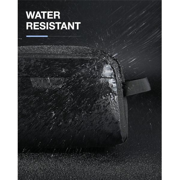 Black Large Capacity Custom Travel Bag Water Resistant Toiletry Shaving For Men