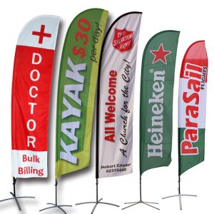 Aluminum Advertising Beach Flag Banner / Custom Made Flags And Banners