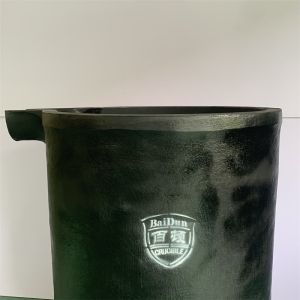 Round Chemical Resistance Zinc Dissolution Crucible 150kg Capacity Melting