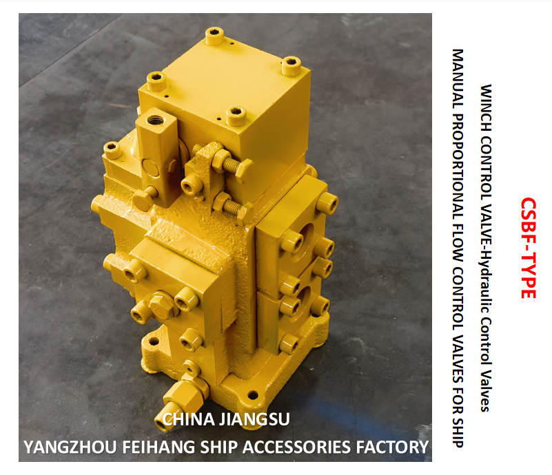 Winch Control Valve Block With Inlet/Outlet Port Size 20a-50a In Blue And Green