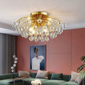 Wholesale Modern Colorful Crystal Ceiling Chandeliers For Bedroom Living Room Led Round Ceiling Lamp(WH-CA-51) from china suppliers