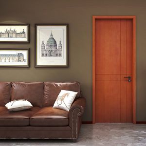 China Modern Fireproof Solid Oak Wood Door Leaf Thickness 50mm on sale