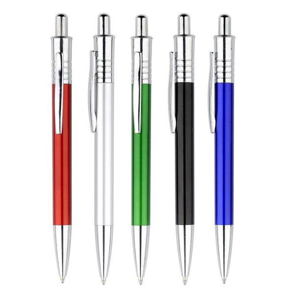 logo branding metallic color ball pen for gift use