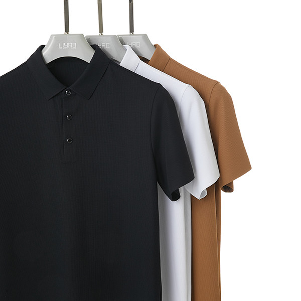 Short Sleeve Polo Shirt for Men Modern Design Breathable Casual Loose Fit