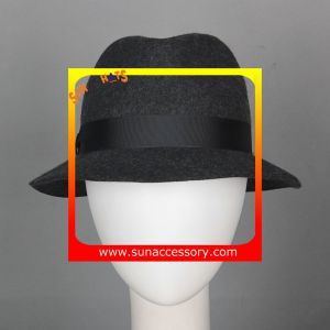 T8981177 Sun Accessory customized fashion winner 100% wool felt fedora hats,