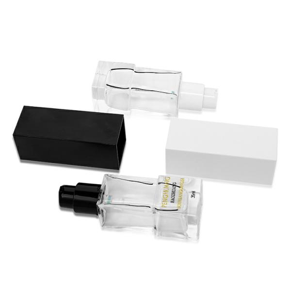1.01oz Glass Foundation Bottles With Black Pump Skin Care Cosmetic Container