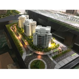 Handmade / Laser Cut Residential Building Model Acrylic Plastic Material