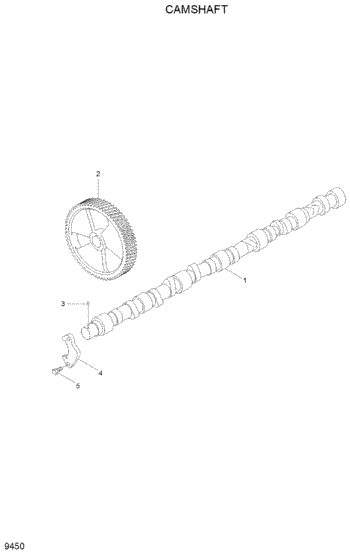 Excavator 4BT 3.9 Engine Camshaft 3929885 R140LC7