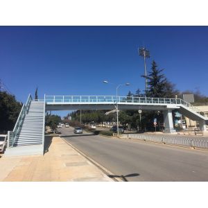 Crossing Peace Pedestrian Overpass Bridge Construction City Sightseeing Skywalk
