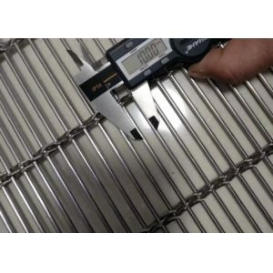 8mm Tec Sieve Architectural Woven Metal Mesh Multi Barrette Weave / Cable Mesh
