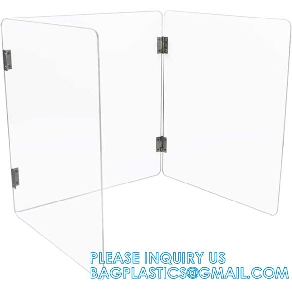 Portable Acrylic Sneeze Guard Shield Divider Perspex Screens Barrier Plastic Shield Counter, Social Distancing