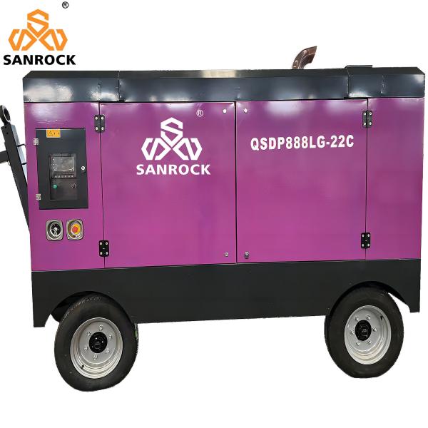 High Pressure Mining Diesel Engine Screw Air Compressor Machine