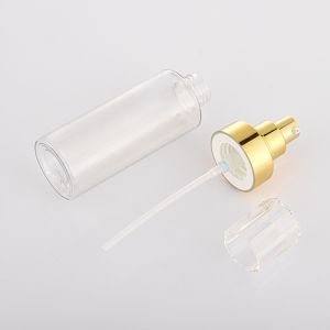 High quality cosmetic perfume clear plastic lotion pump bottle 100ml 120ml 150ml
