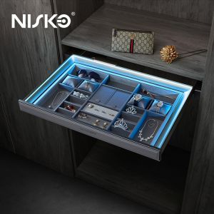 Pull out Jewellery Organizer Drawer with Led Light