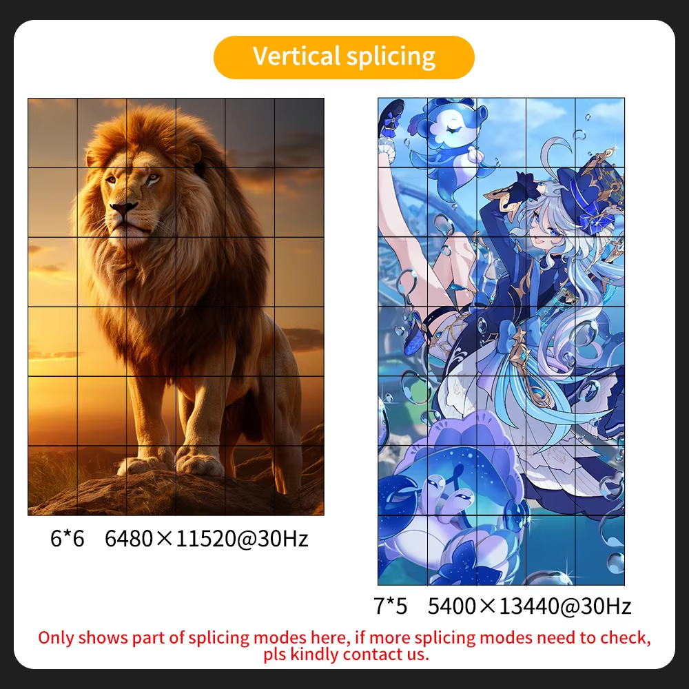 8K60 4-in-36-out Video Wall Controller with 6X6 4X9 Open Window and 36x HDMI