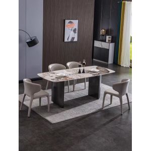 Wholesale Luxury Saving Place Dining Table Sets Leisure Modern Rectangle Dining Tables And 8 Chairs Set from china suppliers