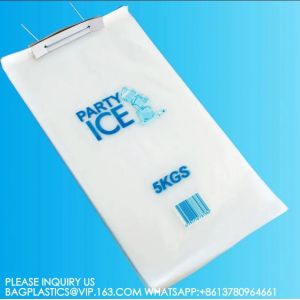 Wicketed Ice-Bag With Handle Recyclable, Compostable, Biodegradable Ice Bagging,