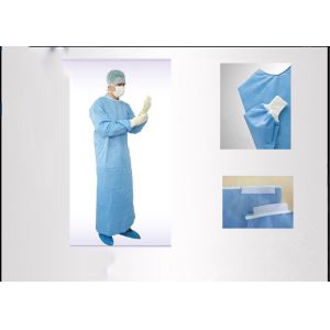 No Stimulus Disposable Surgical Gown PP / SMS Material Feeling Soft CE Approved