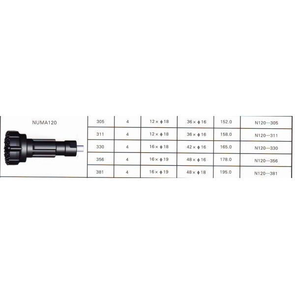 High Air Pressure DTH Hammers And Bits 12 Inch Numa120 High Hardness