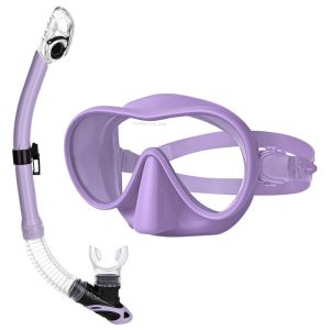 Wholesale OEM Junior PC Lens Mask Goggle Snorkel Set With Dry Top Breathing Tube from china suppliers