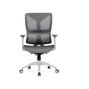 Adjustable Recline Mesh Seat Office Chair With High-Density Leatherette Back