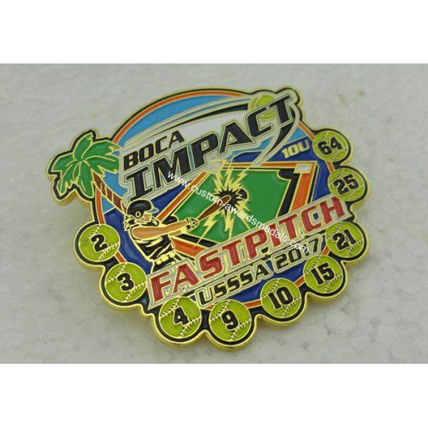 Brass Die Stuck Animal Custom Soft Enamel Pin , Zinc Alloy Promotional School Pin No Minimum