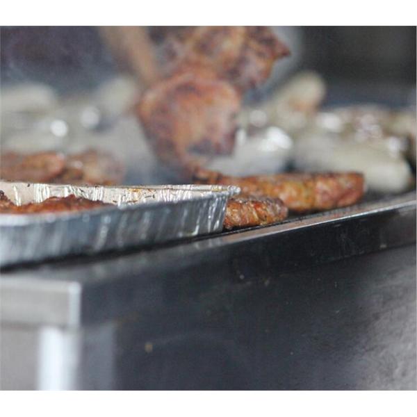 Barbecue use container fish roasting catering tray aluminium foil oval aluminum foil fish container