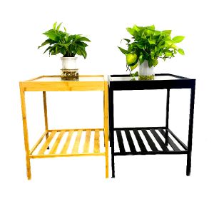 Wholesale Iron Glass Bamboo Rattan Bedside Table Nightstand ODM from china suppliers