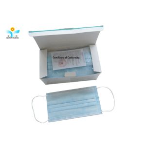 Nonwoven Fabric Disposable Face Mask Unisex With Earloop Logo Printed