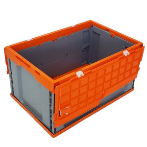 Storage Cloth Grocery Crate with Lid Foldable and Stackable Internal Size 555
