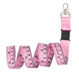 Wholesale Pink Soft Cloth Tape Measure Lanyard Easy To Carry Work ID Card Light Weight Precise Measurement Tool from china suppliers