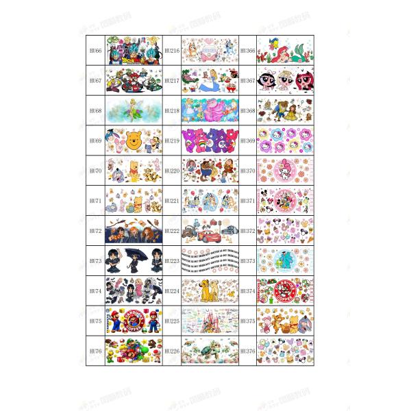 Custom UV DTF Vinyl Cup Wraps 40Oz 24Oz 20Oz 16Oz UVDTF Transfer Printing For Cups