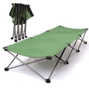 Wholesale Ultralight Collapsible Portable Folding Camping Bed for Adult NO Inflatable Metal Fabric from china suppliers