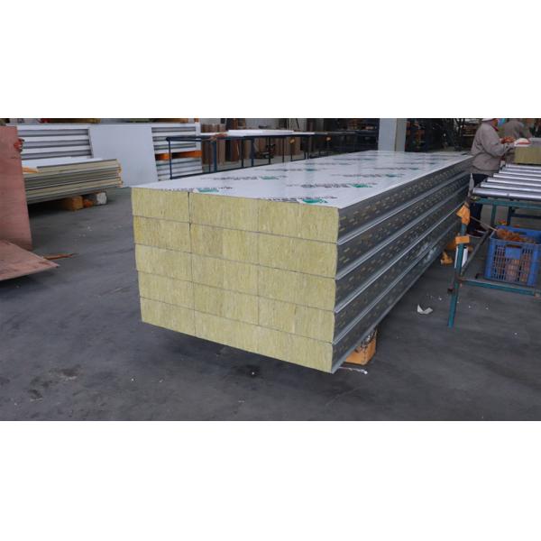 150mm Thickness Rock Wool Sandwich Panel Fireproof Oven Panel Insulation Panel