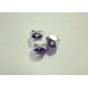 Carbon Steel Nylock Hex Nut , M8 Nylon Nut For High - Rise Steel Structure