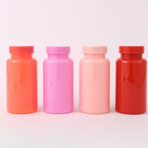 Wholesale Customized Accepted Logo 150Ml Red Pink Empty Supplement Vitamin Capsule Pill Plastic Bottle for Custom Packaging from china suppliers