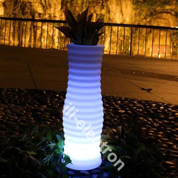Remote Control LED Flower Pot , Decorative Illuminated Plant Pots For Home
