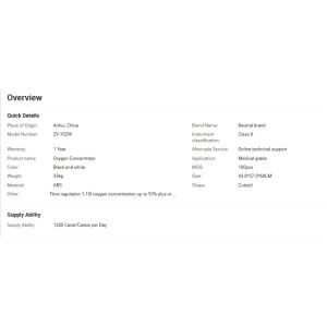 Medical Household Oxygen Generator Concentrator Machine 2 Liters Per Minute