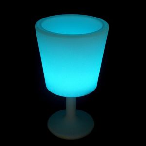 wireless control shining plastic led ice bucket with stand for indoor and