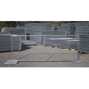 8'x12' temporary chain link fence panels diameter wire 11.5ga chain link mesh 2"